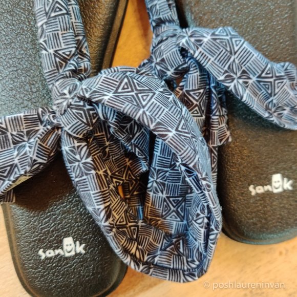 Sanuk Yoga Sling 2 Sandals – Blue / White Pattern – US 9 - Picture 8 of 8